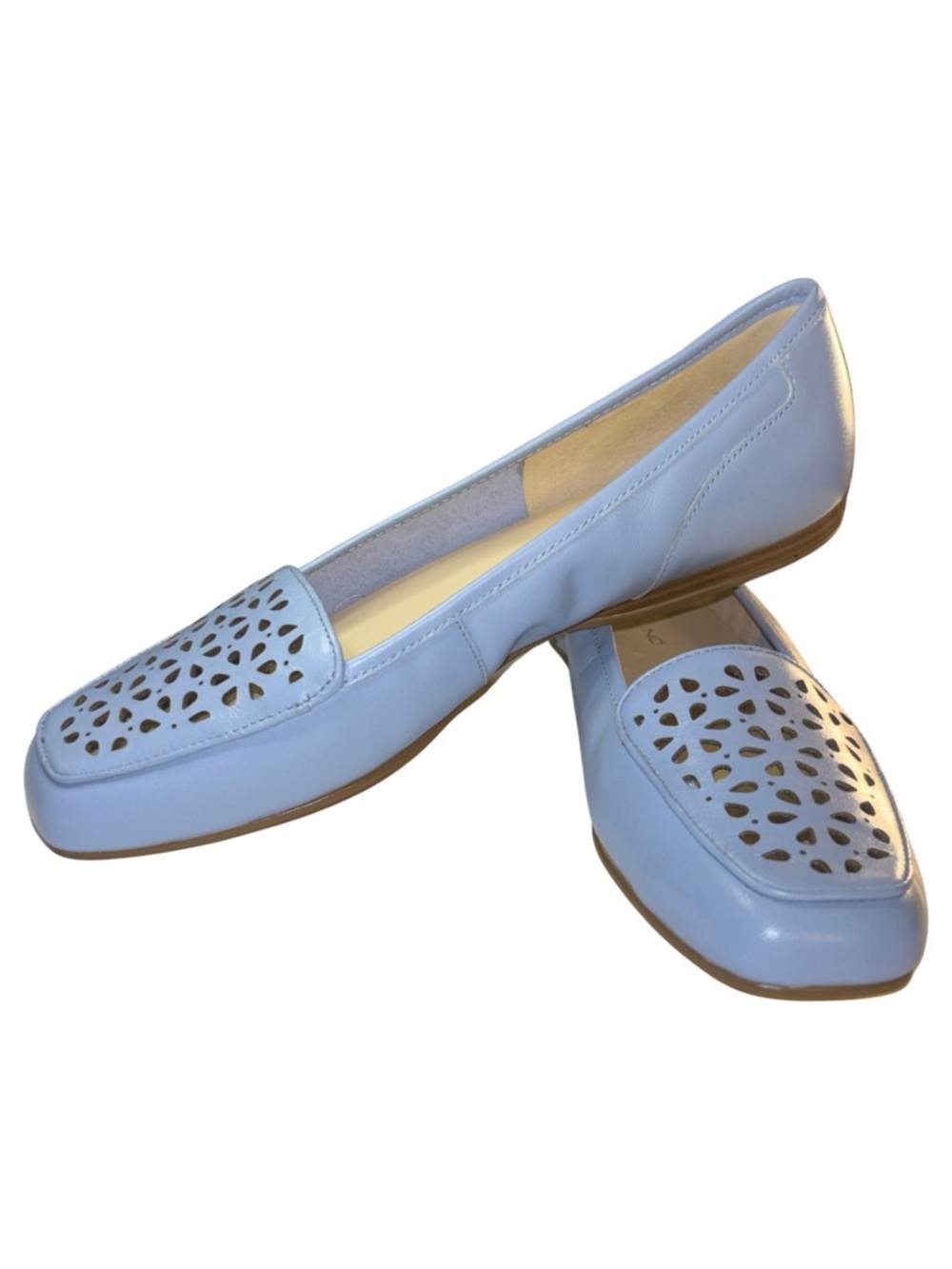 Bandolino Light Blue Laser Cut Loafers